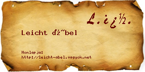Leicht Ábel névjegykártya