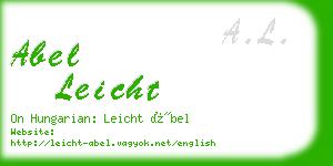 abel leicht business card